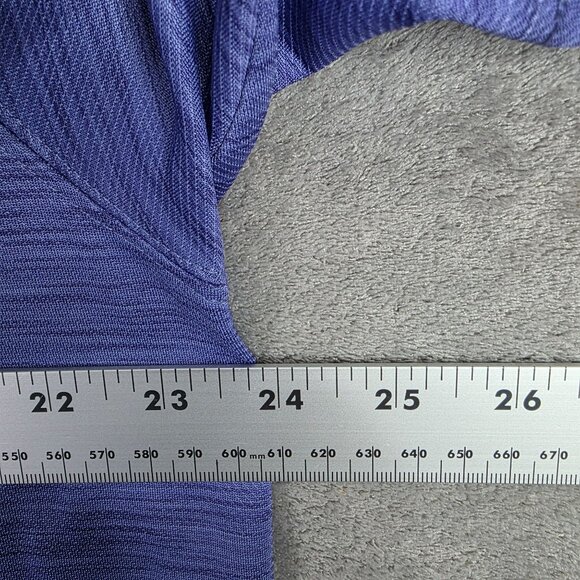 Mens Haggar Cool 18 Pro Purple Polo Shirt Short Sleeve 100% Polyester Size XL - Picture 6 of 8